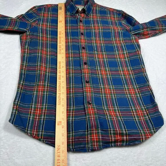 L.L Bean Scotch Plaid Flannel Shirt Slightly Fitted Tartan Pattern Men's M-R - Picture 5 of 6